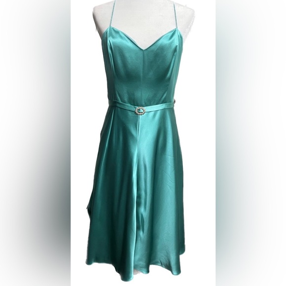 Banana Republic Dresses & Skirts - NWT Banana Republic teal green silky cocktail dress straps women's size 6 Six